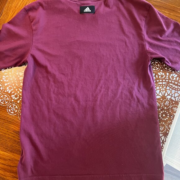 Men's Maroon adidas Primegreen t-shirt - Picture 4 of 6